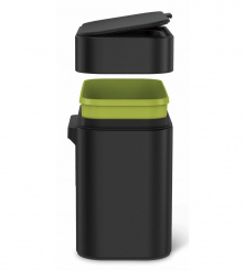 Coș de gunoi compostabil Simplehuman, oțel negru mat, CW1647