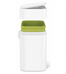 Coș de gunoi compostabil Simplehuman, oțel alb, CW1648