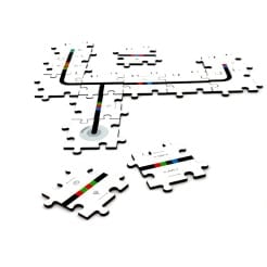 Puzzle din lemn pentru Ozobot - Set de început