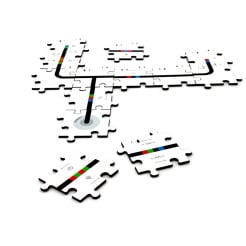 Puzzle din lemn pentru Ozobot - Set Color