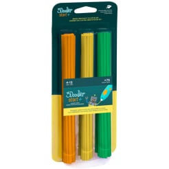 Rezervă ECO-PCL pentru stiloul 3D 3Doodler Start+ 75 buc – portocaliu, galben, verde 