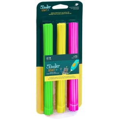 Rezervă ECO-PCL pentru stiloul 3D 3Doodler Start+ 75 buc – neon (verde, galben, roz) 