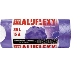 Saci de gunoi 35L ALUFLEXY cu aromă de flori de pajiște - violet