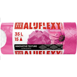 Saci de gunoi 35L ALUFLEXY cu aromă de flori de pajiște - roz
