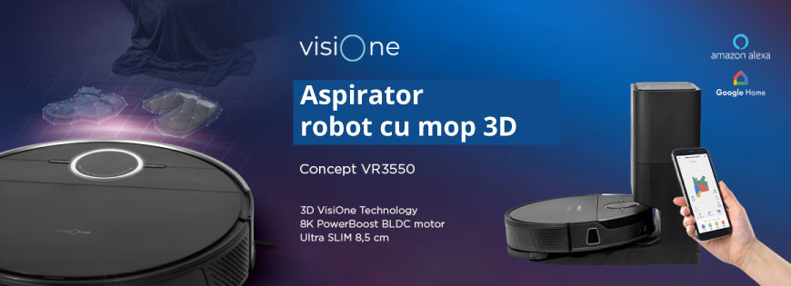 Prezentare aspirator robot Concept VR3550 visiOne 3D