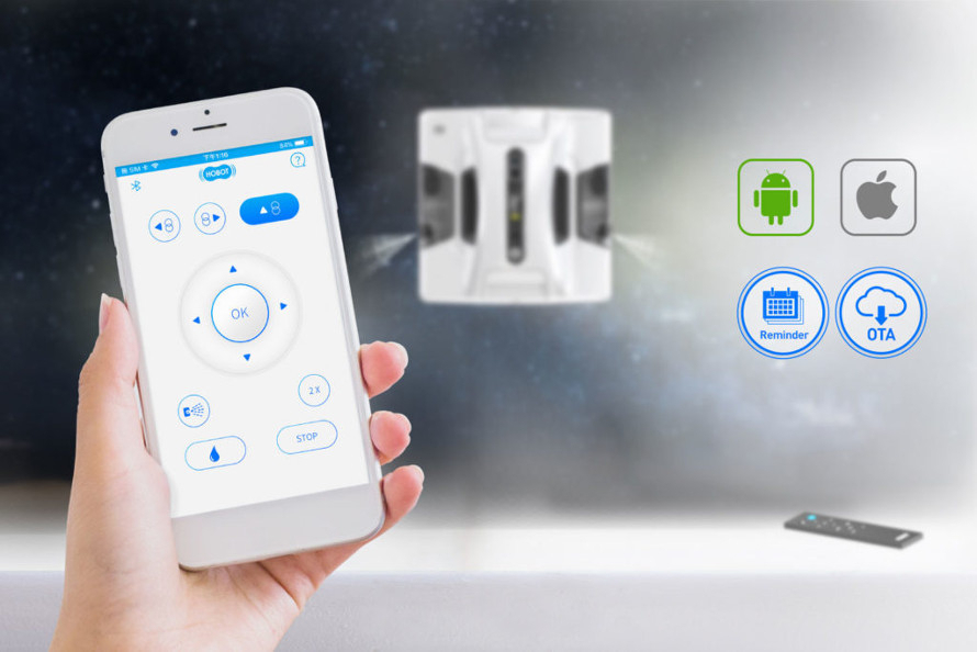 Control prin aplicația mobilă sau telecomandă