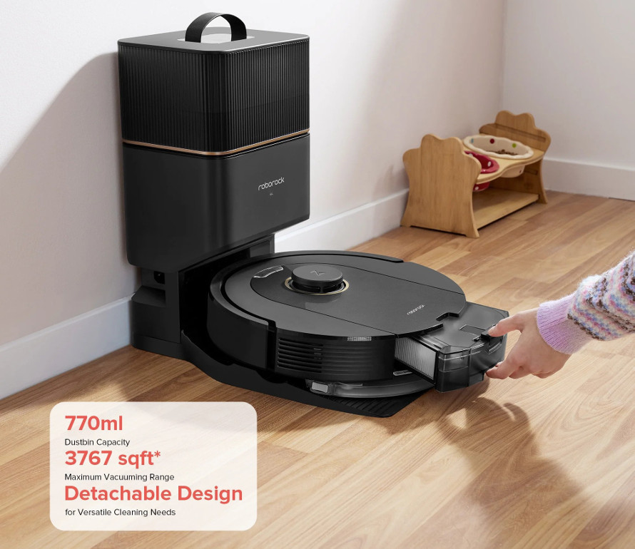 Recipient de praf mai mare pentru părul de animale mai lung