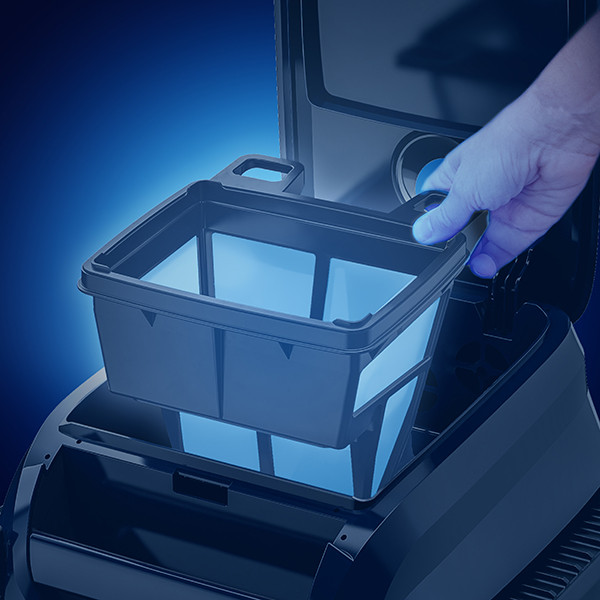 Sistem de filtrare puternic cu coș de mare capacitate