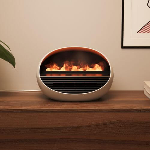 Șemineu electric care încălzește și miroase