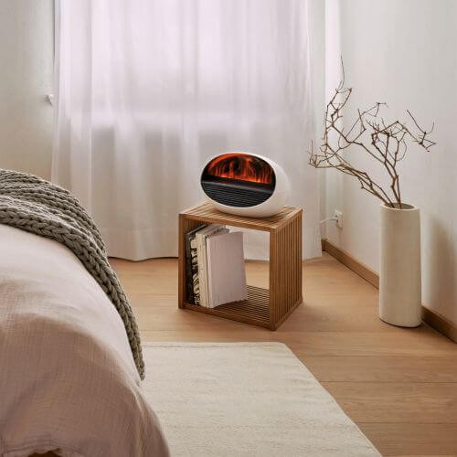 Căldura șemineului care poate fi controlată