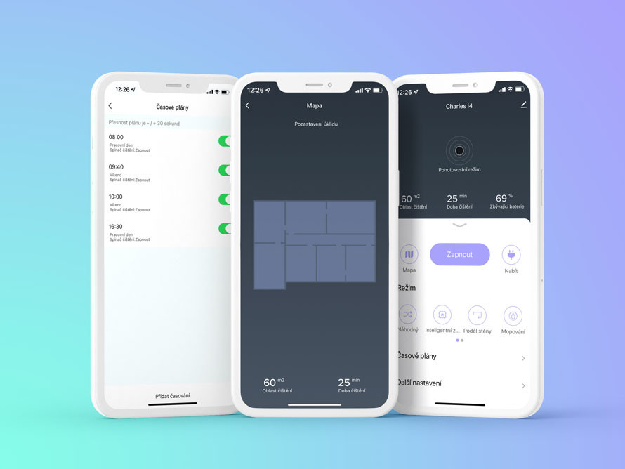 Curățare efectuată oricând și oriunde cu aplicația mobilă Niceboy ION