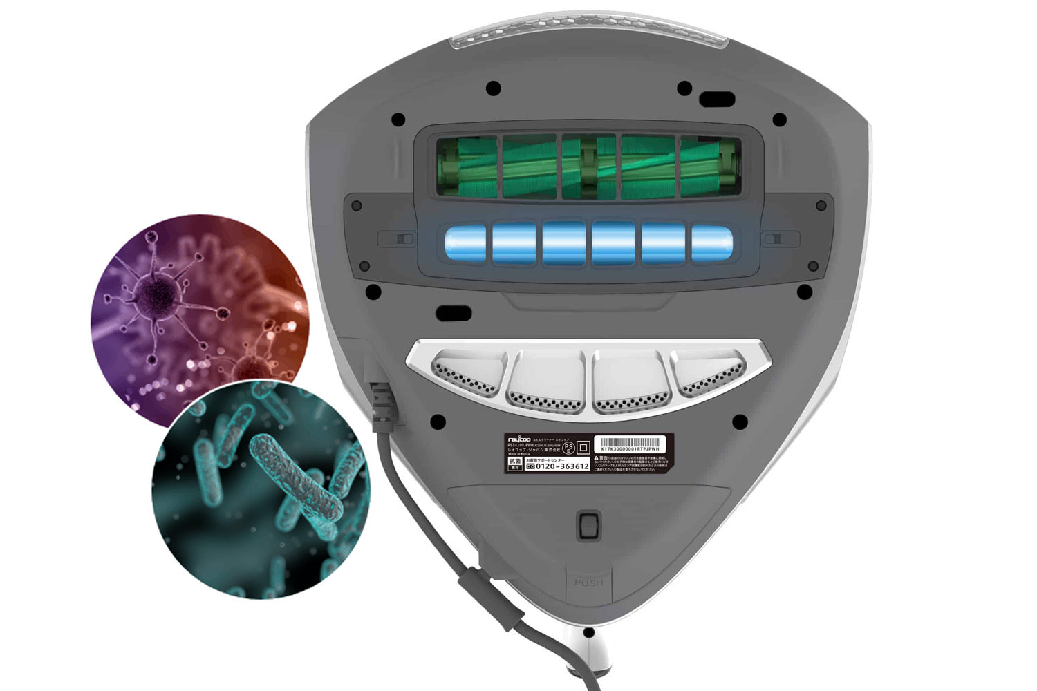 RayClean UV+ elimină 99,9% din viruși și bacterii