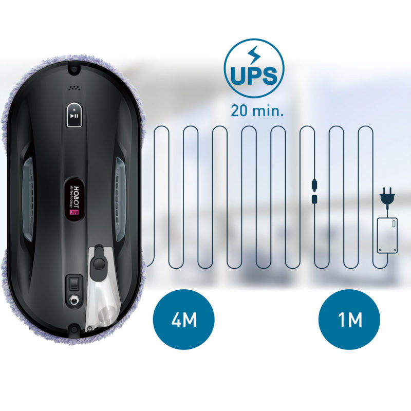 Cablu lung de alimentare și sistem UPS încorporat