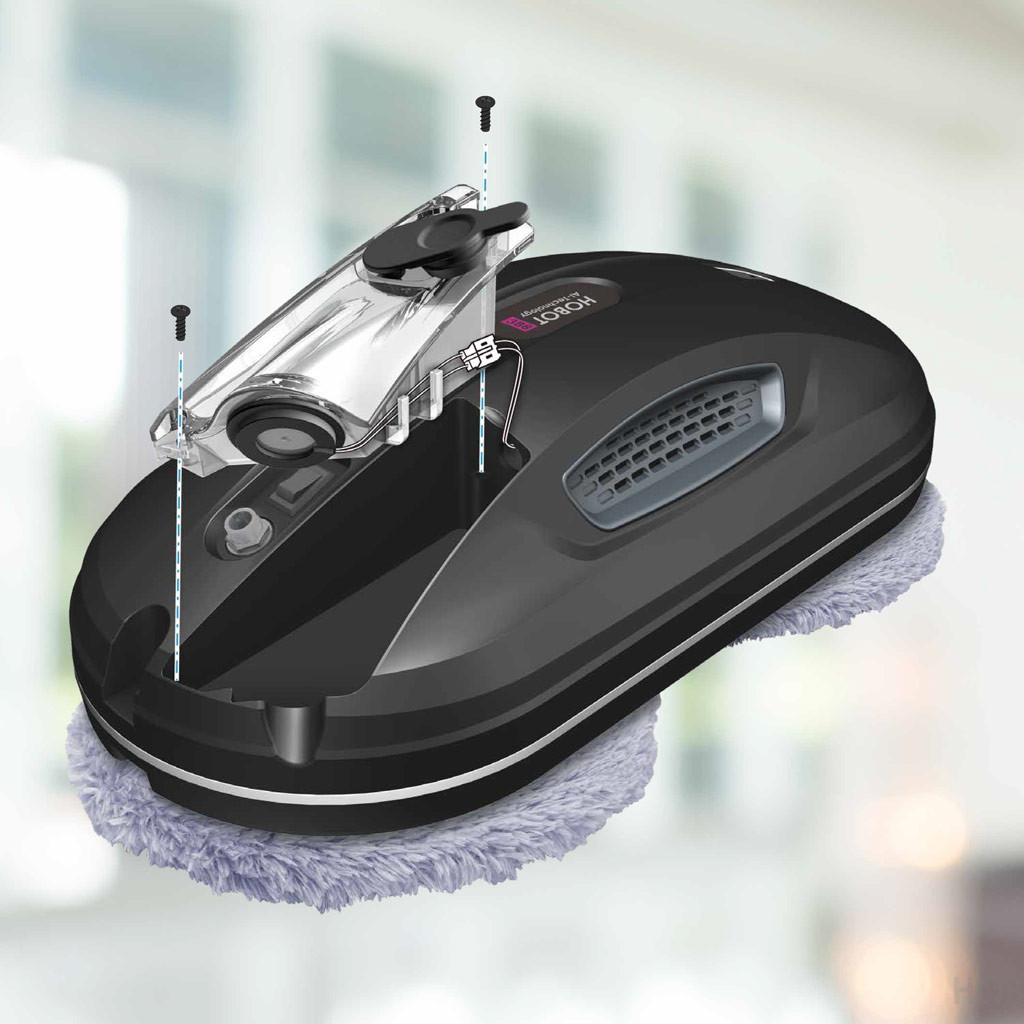 Beneficiar detașabil și soluție de curățare