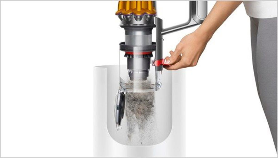 Golirea fară contact a recipientului de colectare