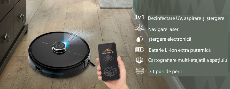 Prezentarea aspiratorului robot ETA Master II 5229 90010